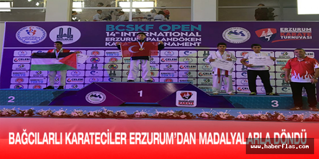 Bağcılarlı karateciler Erzurum’dan madalyalarla döndü