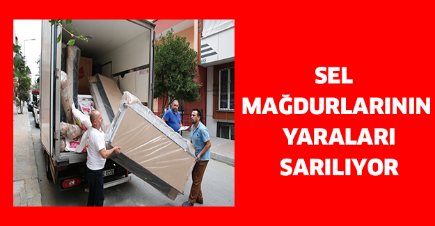 SEL MAĞDURLARININ YARALARI SARILIYOR