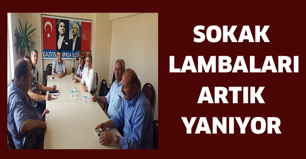 Sokak lambaları artık yanıyor