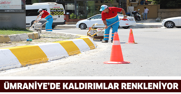 Ümraniye’de kaldırımlar renkleniyor