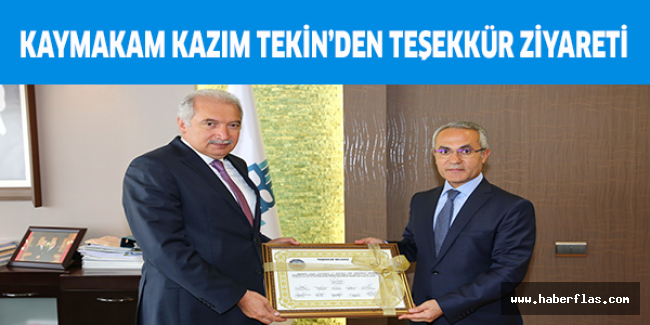 Kaymakam Kazım Tekin’den teşekkür ziyareti