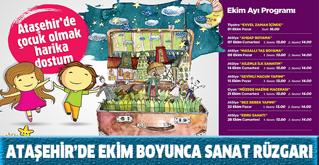 Ataşehir’de Ekim boyunca sanat rüzgarı