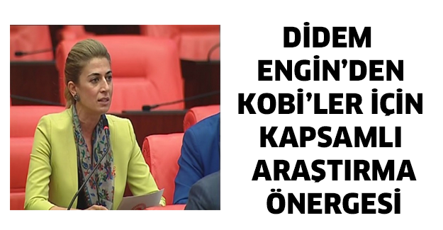 DİDEM ENGİN’DEN KOBİ’LER İÇİN KAPSAMLI ARAŞTIRMA ÖNERGESİ