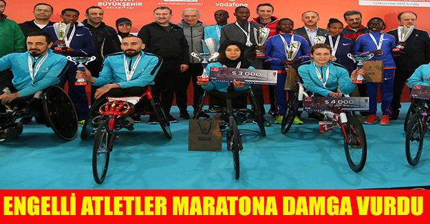 Engelli atletler maratona damga vurdu