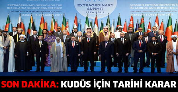 Son dakika: Kudüs için tarihi karar