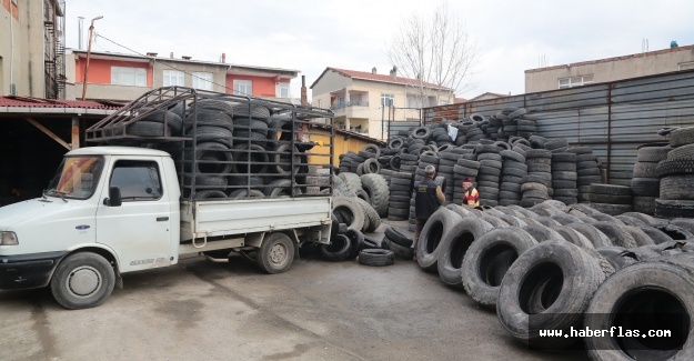 Ömrünü Tamamlamış Lastikler Geri Dönüşüme Kazandırılıyor