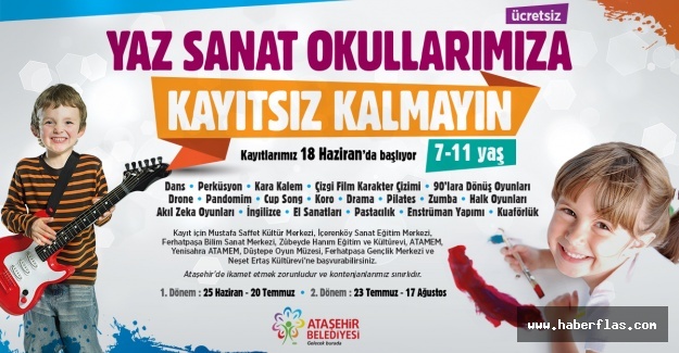 YAZ SANAT OKULARIMIZA KAYITSIZ KALMAYIN