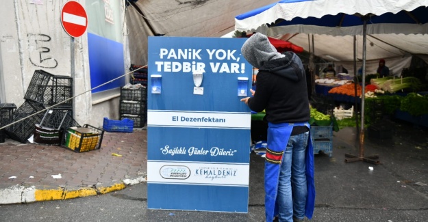 ESENYURT’TA PAZARLARA EL DEZENFEKTAN ÜNİTELERİ KURULDU