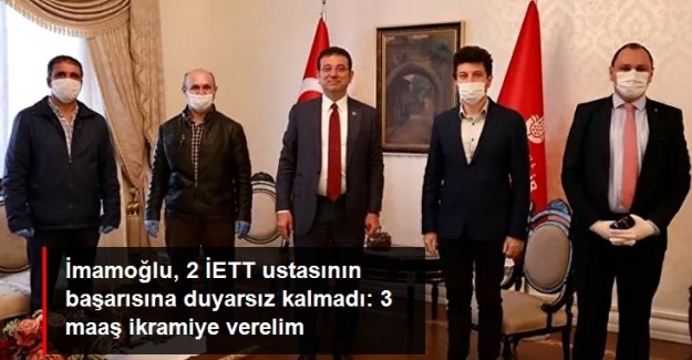 İmamoğlu, 70 bin dolarlık metrobüs parçasını tamir eden İETT'nin 2 ustasına 3 maaş ikramiye verilmesi için talimat verdi