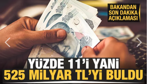 Bakan Albayrak: Yüzde 11'e yani 525 milyar TL'ye ulaştı