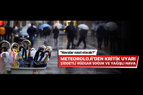 İstanbul'da şiddetli rüzgar soğuk ve yağışlı hava
