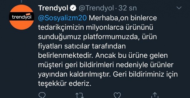 Hedef olan Trendyol'dan açıklama