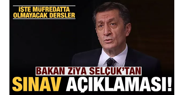 Bakan Selçuk'tan sınav açıklaması!