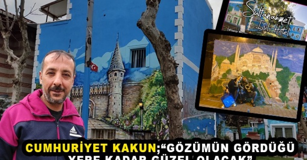 Sokağı galeriye dönüştürüyor