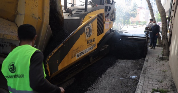 Kartal’da asfalt çalışmaları devam ediyor