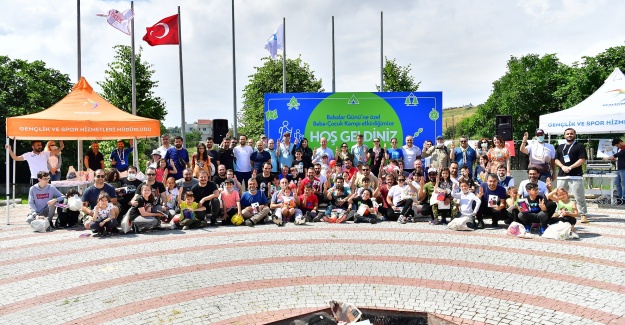 Baba çocuk kampından renkli görüntüler