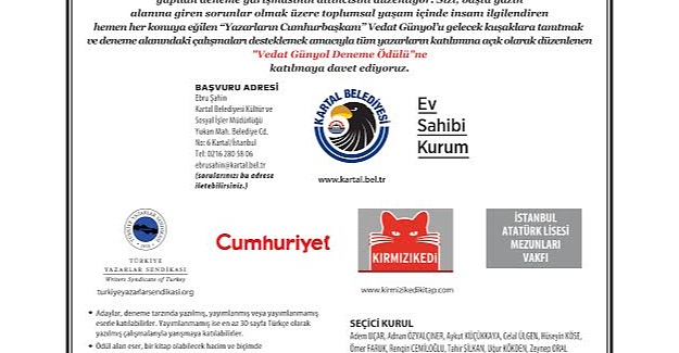 Vedat Günyol 6. Deneme Yarışması için Geri Sayım Başladı