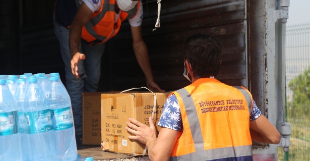 Büyükçekmece'den yangın bölgelerine yardım