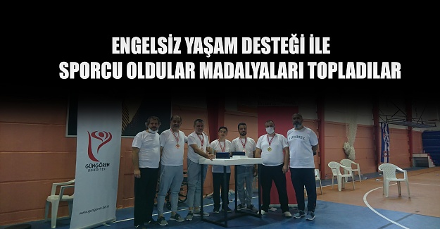 Sporcu oldular madalyaları topladılar