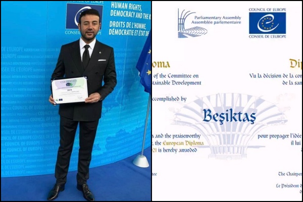 Beşiktaş’a ‘Avrupa Diploması’ ödülü