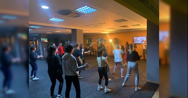 Hem eğlendiler, hem spor yaptılar