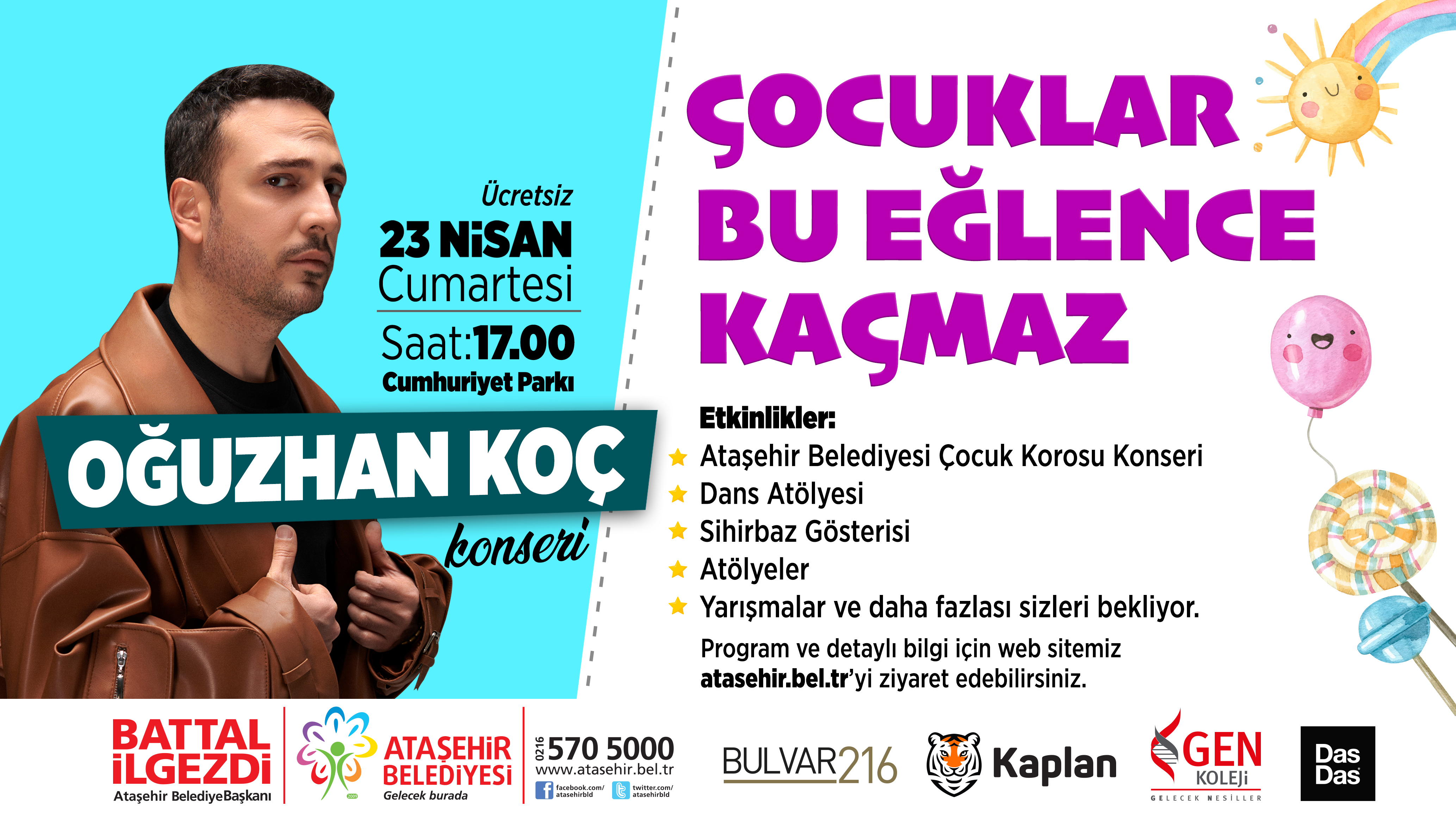 ATAŞEHİR’DE 23 NİSAN COŞKUSU YAŞANACAK