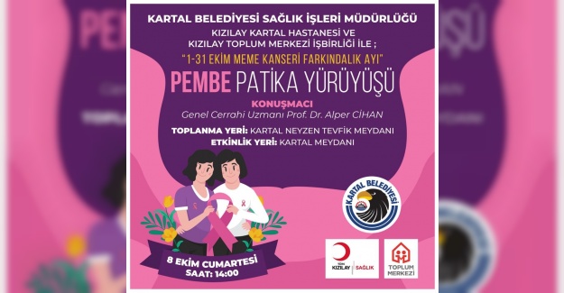 Kartal Belediyesi’nden Meme Kanserine Farkındalık İçin Pembe Patika Yürüyüşü