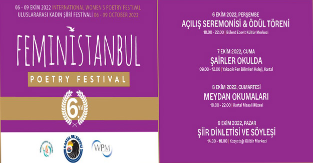 Kartal, 6. Uluslararası Kadın Şiiri Festivali FeminİSTANBUL’a ev sahipliği yapacak