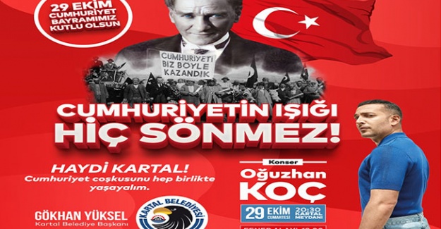 Kartal’da 29 Ekim cumhuriyet bayramı coşkusu