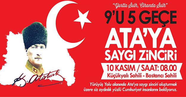 Atatürk, maltepe’de ‘saygı zinciri ve dalışıyla’ anılacak