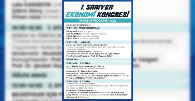 Sarıyer’de ekonomi kongresi düzenlenecek