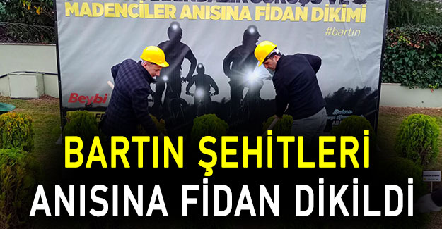 Bartın şehitleri anısına fidan dikildi
