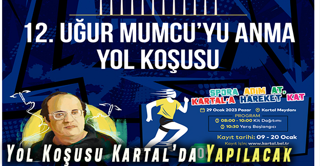12. Uğur Mumcu’yu Anma Yol Koşusu Kartal’da Yapılacak