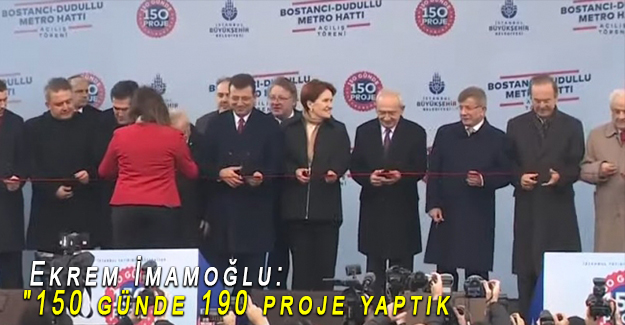 Ekrem İmamoğlu: "150 günde 190 proje yaptık