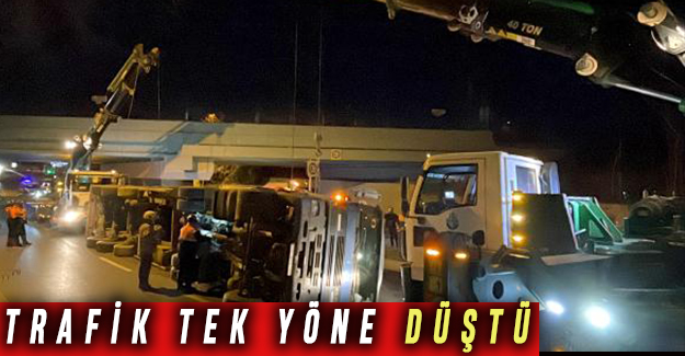 Trafik tek şerite düştü