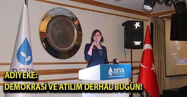 Adıyeke: Demokrasi ve Atılım derhal bugün!