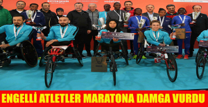 Engelli atletler maratona damga vurdu