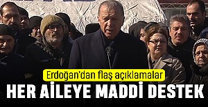 Erdoğan açıkladı: Her aileye 10 bin TL deprem yardımı