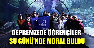 Depremzede öğrenciler Su Günü#039;nde...