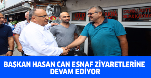 Başkan Hasan Can Esnaf Ziyaretlerine Devam Ediyor