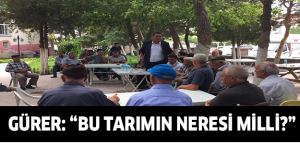 Gürer: “Bu tarımın neresi milli?”