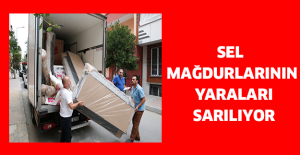 SEL MAĞDURLARININ YARALARI SARILIYOR
