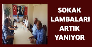 Sokak lambaları artık yanıyor