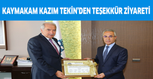 Kaymakam Kazım Tekin’den teşekkür ziyareti