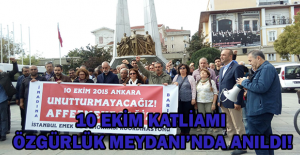 10 EKİM KATLİAMI ÖZGÜRLÜK MEYDANI’NDA ANILDI!