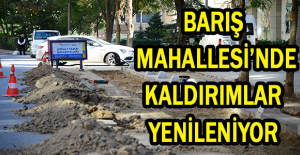 BARIŞ MAHALLESİ’NDE KALDIRIMLAR YENİLENİYOR