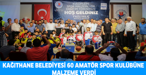 Kağıthane Belediyesi 60 amatör spor kulübüne malzeme verdi