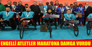 Engelli atletler maratona damga vurdu