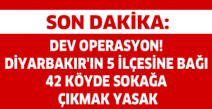 Son dakika: Dev operasyon! Diyarbakır'ın 5 ilçesine bağı 42 köyde sokağa çıkmak yasak