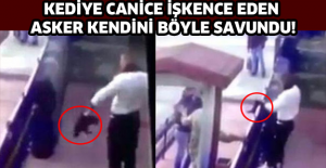 Kediye canice işkence eden asker kendini böyle savundu!